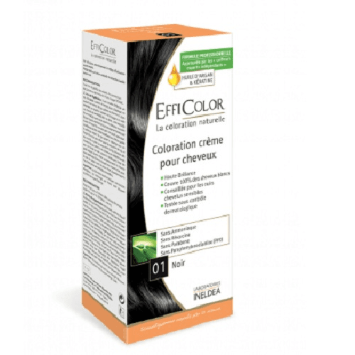 Effi Color Coloration Creme Pour Cheveux 01 Noir