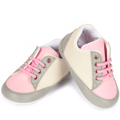 Baby Girl Shoes (Beige & Pink)