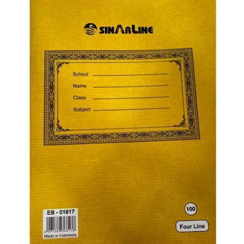 Sinarline English Notebook 4 Lines 100 Sheets EB-01817