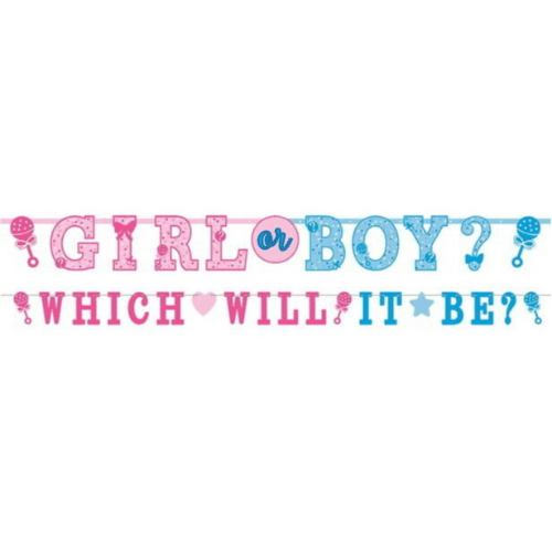 Girl Or Boy Jumbo Letter Banner 2.4M