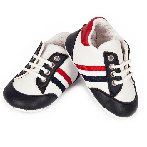 Baby Boy Shoes (White & Black)