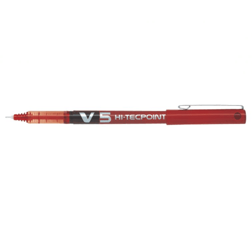 Hi-tecpoint V5 Liquid Ink Rollerball Pen Fine Tip Red - 722