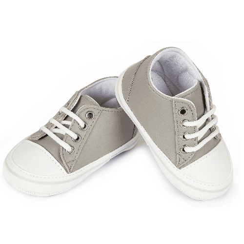 Baby Girl Shoes (White & Grey)