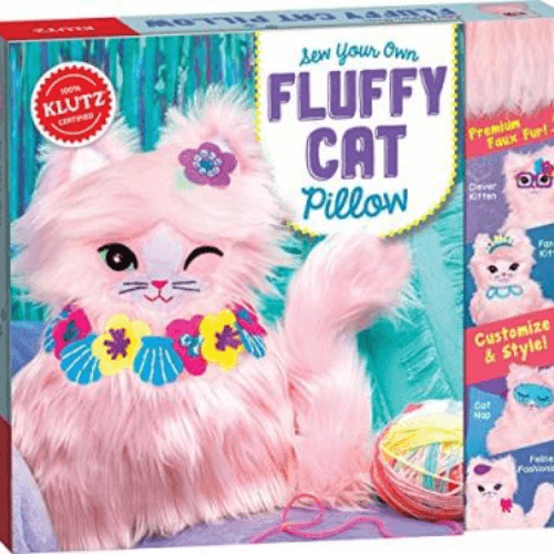 566215 Sew Your Own Fluffy Cat Pillow (Mixed media product / Mixed Media, Contains 1 Paperback / softback and 1 Other merchandise) By Editors of Klutz