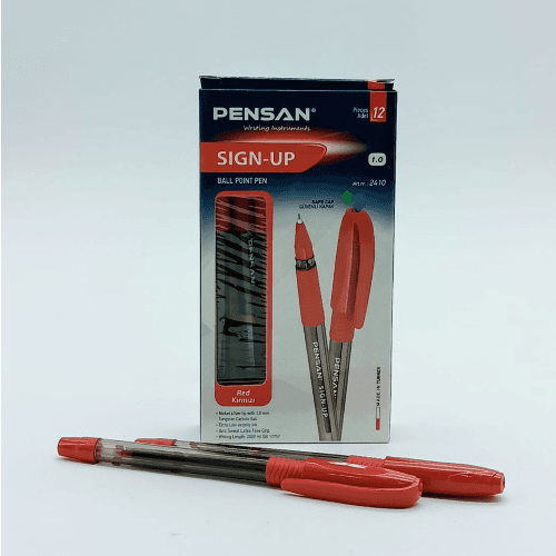 Pensan Ball Pen Sign-Up Red 1.0 2410 P/12