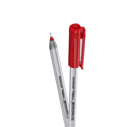 Pensan Triball Ball Pen Red 1.0