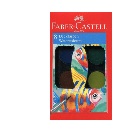 Faber Castell watercolor paint large box of 8 colors - 125008