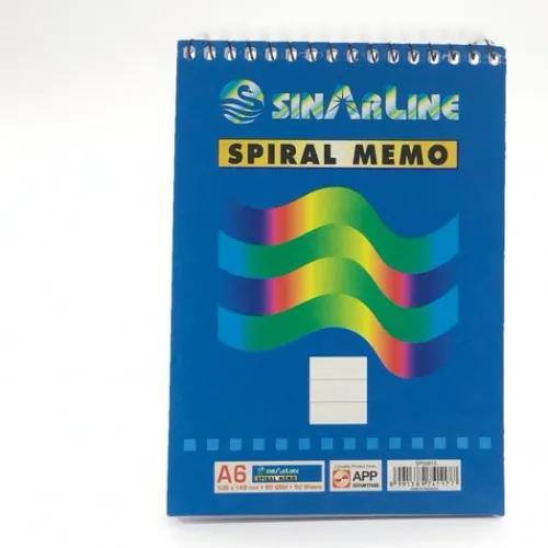 Sinar Line Memo Spiral A6 50Sht W/Dsp Sp03512