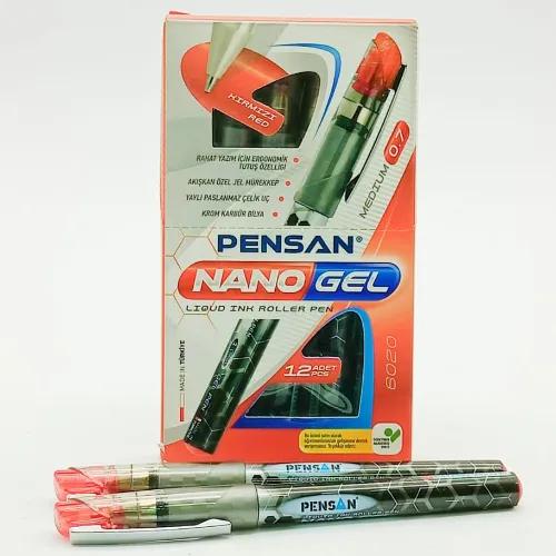 Pensan Nano Gel Roller Pen Red 0.7 Px12