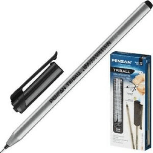 Pensan Triball Ball Pen Black 1.0