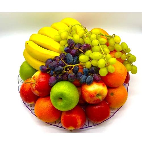 Mixed fruits from 4 fruits, the size of 6.5 kg, a plastic plate - PLS65