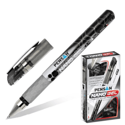 Pensan Nano Gel Roller Pen Black 0.7 Px12