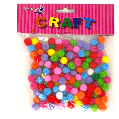 Small colored cotton balls for activities - 4081