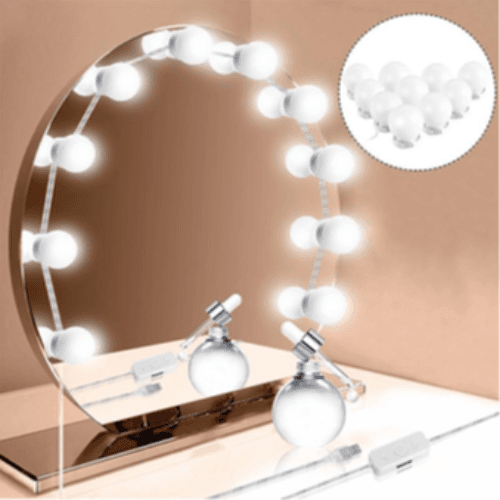 Vanity Mirror Lights (10 Bulbs) 3 Lighting Colors