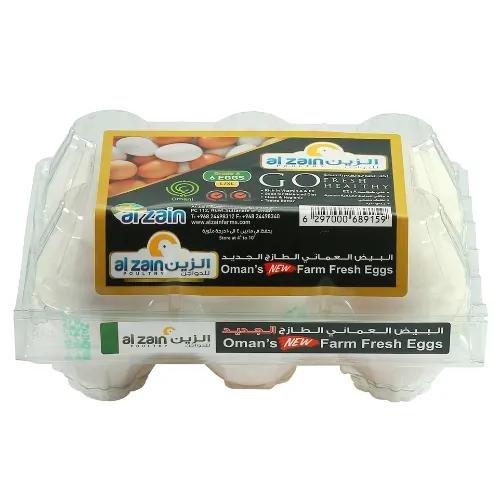 Al Zain Farm Fresh White Eggs Large 6Pcs (بيض)