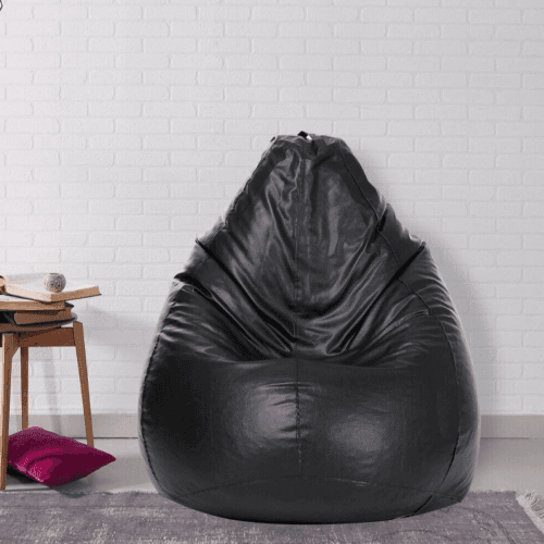 Bean Bag Leatherette XXXL- Black