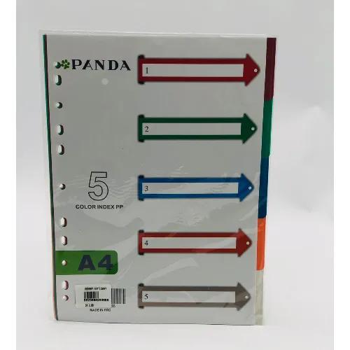 Panda Dividers A4 5 Sheets - Colored