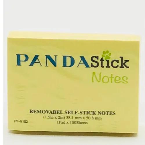 Panda Stick Notes 2X1.5" Yellow Pd-N152