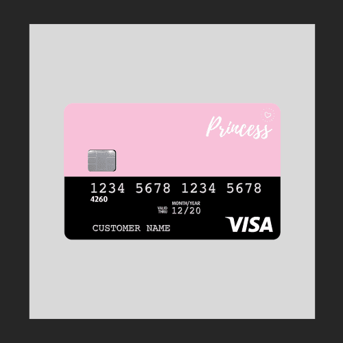 Atm Card Sticker - Princess (Half)