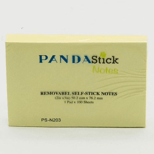 Panda Stick Notes 2X3" Yellow Pd-N203