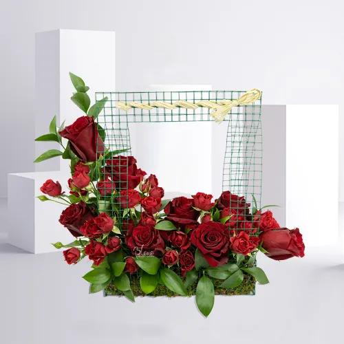 Flower Net Basket Red  2008