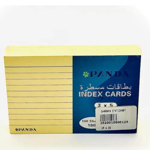 Panda Index Card 3X5 Yellow