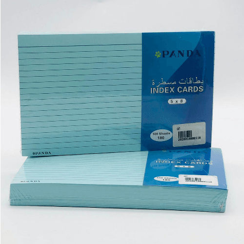 Panda Index Card 5X8 Blue