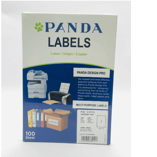 Panda Label Sticker A4