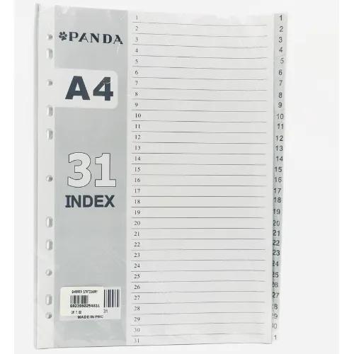 Panda Dividers Gray Pp A4 1-31 W/Print