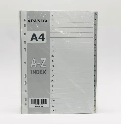 Panda Dividers Gray Pp A4 A To Z