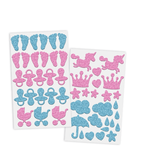 Folia Foamcraft Glitter-Sticker Baby Assorted Colors