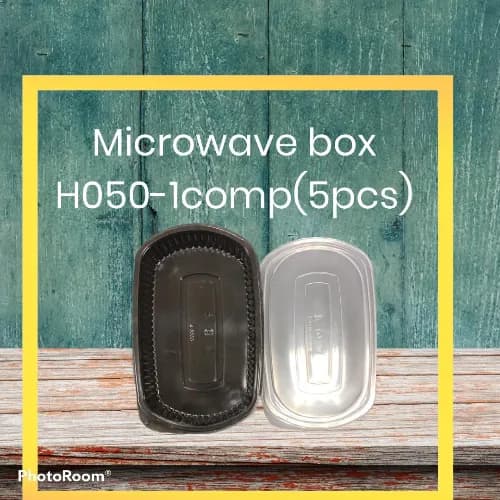 Plastic Microwave Container H050-1Sec (5Pcs)