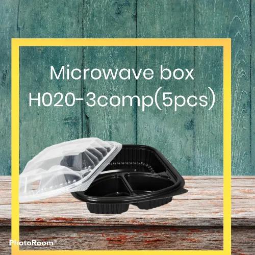 Plastic Microwave Container H020-3Sec (5Pcs)