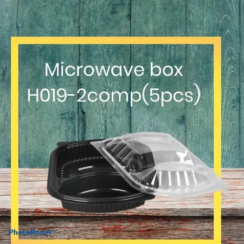 Plastic Microwave Container H019-2Sec (5Pcs)