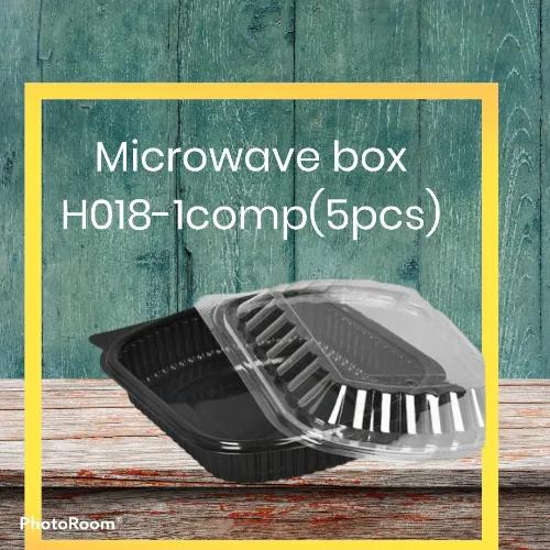 Plastic Microwave Container H018-1Sec (5Pcs)