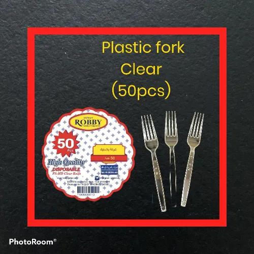 Plastic Fork Hd Clear - 50 Pcs