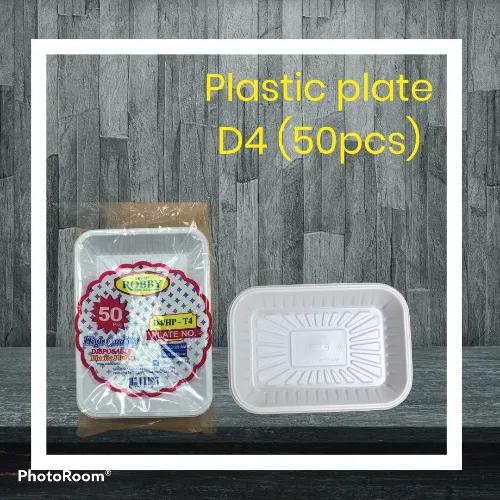 Plastic Plate D4 (50Pcs)