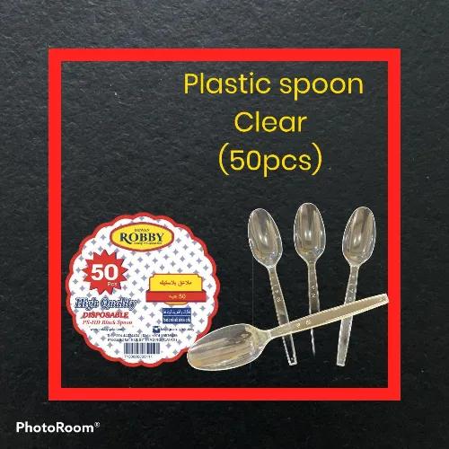 Plastic Spoon Hd Clear - 50 Pcs