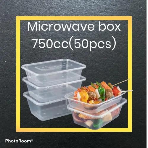 Plastic Microwave Container 750Cc (50Pcs)