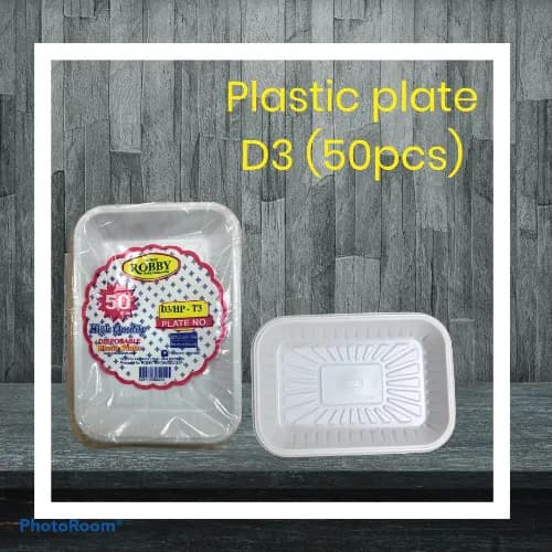 Plastic Plate D3 (50Pcs)