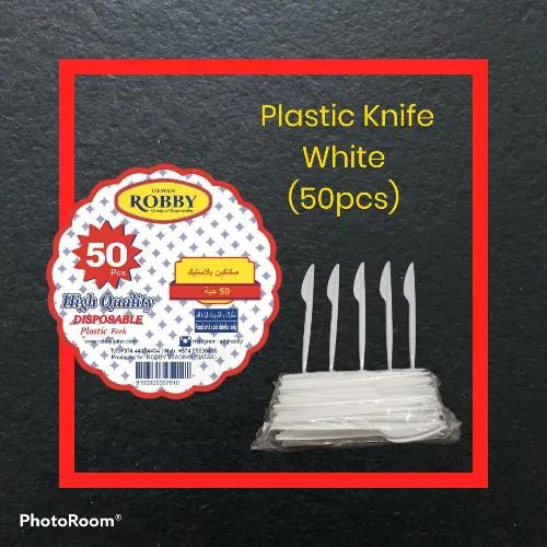 Plastic Knife Normal White - 50 Pcs