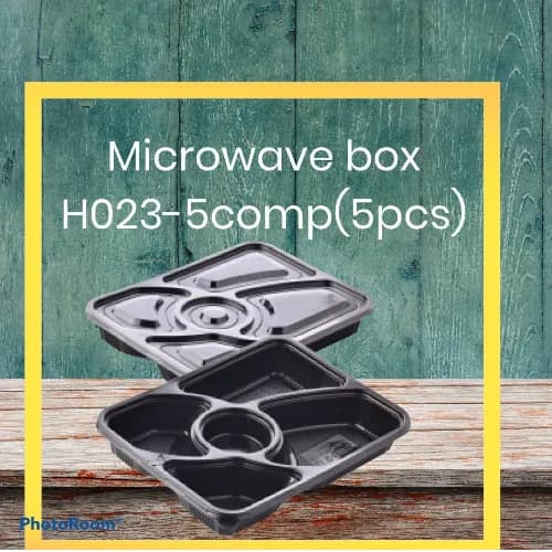 Plastic Microwave Container H023-5Sec (5Pcs)