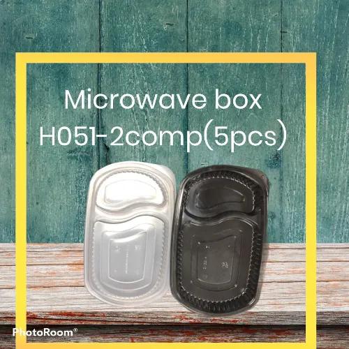 Plastic Microwave Container H051-2Sec (5Pcs)