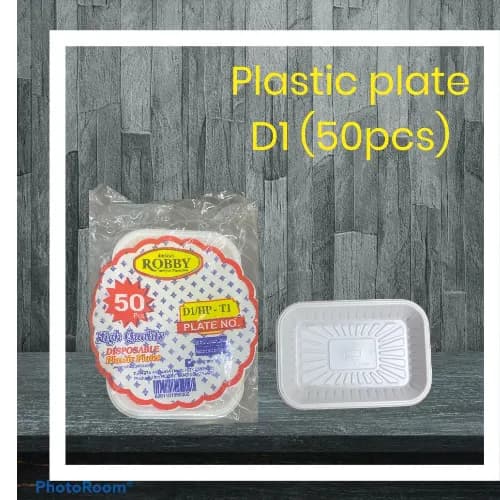 Plastic Plate D1 (50Pcs)