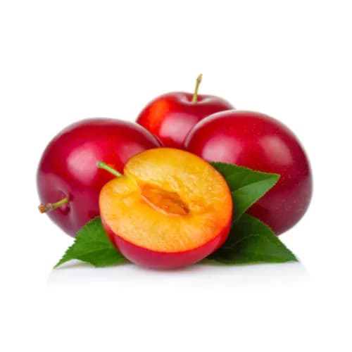 plums red plate