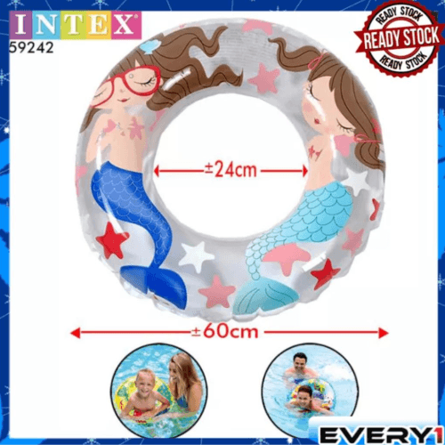 Inflatable Swimming Ring 61 Cm Mermaid Design