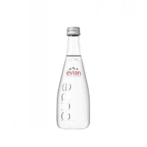 Evian Mineral Water Glass Bottle 330Ml