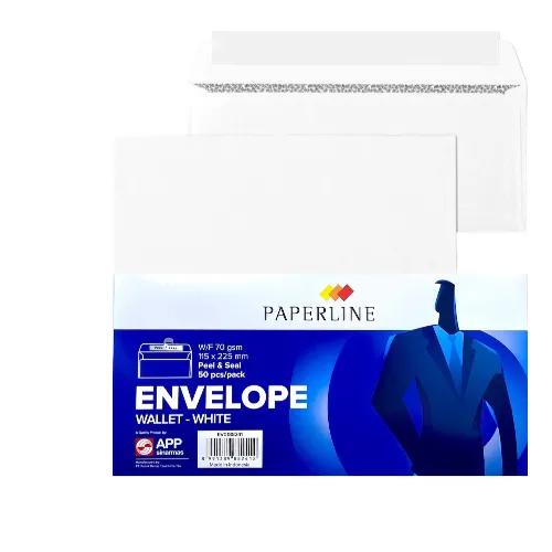 adhesive envelope envelopes 115x225 mm 70 gm white 50 envelopes - 3889