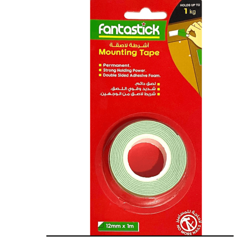 Fantastick Double Sided Mounting Tape, 12Mm X 1M - 3707