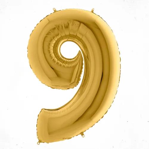 (N) Foil 9 Number /Gold